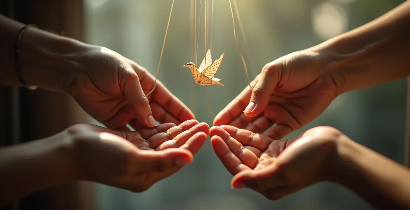 Representación visual del equilibrio entre control autoral y agencia del usuario