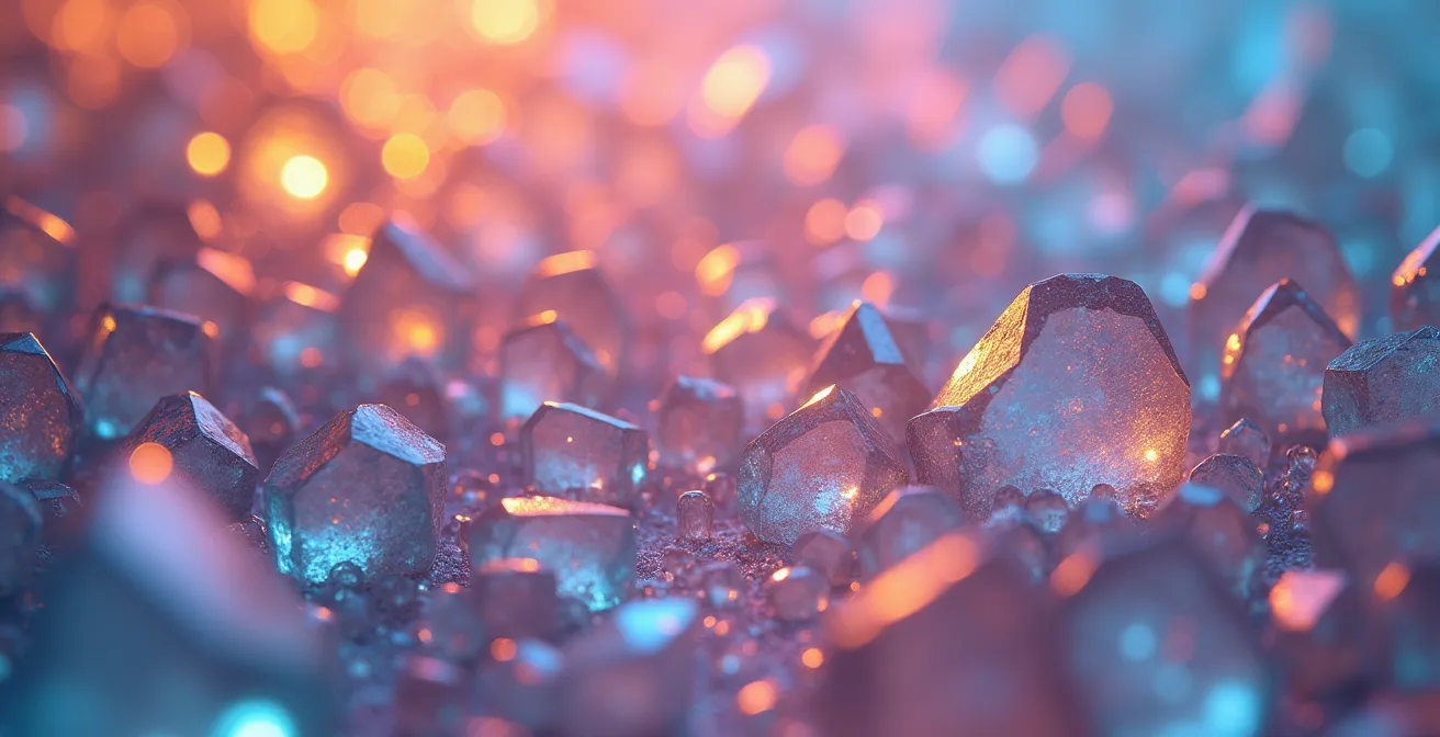 Vista de instalación artística inmersiva con capas de significado