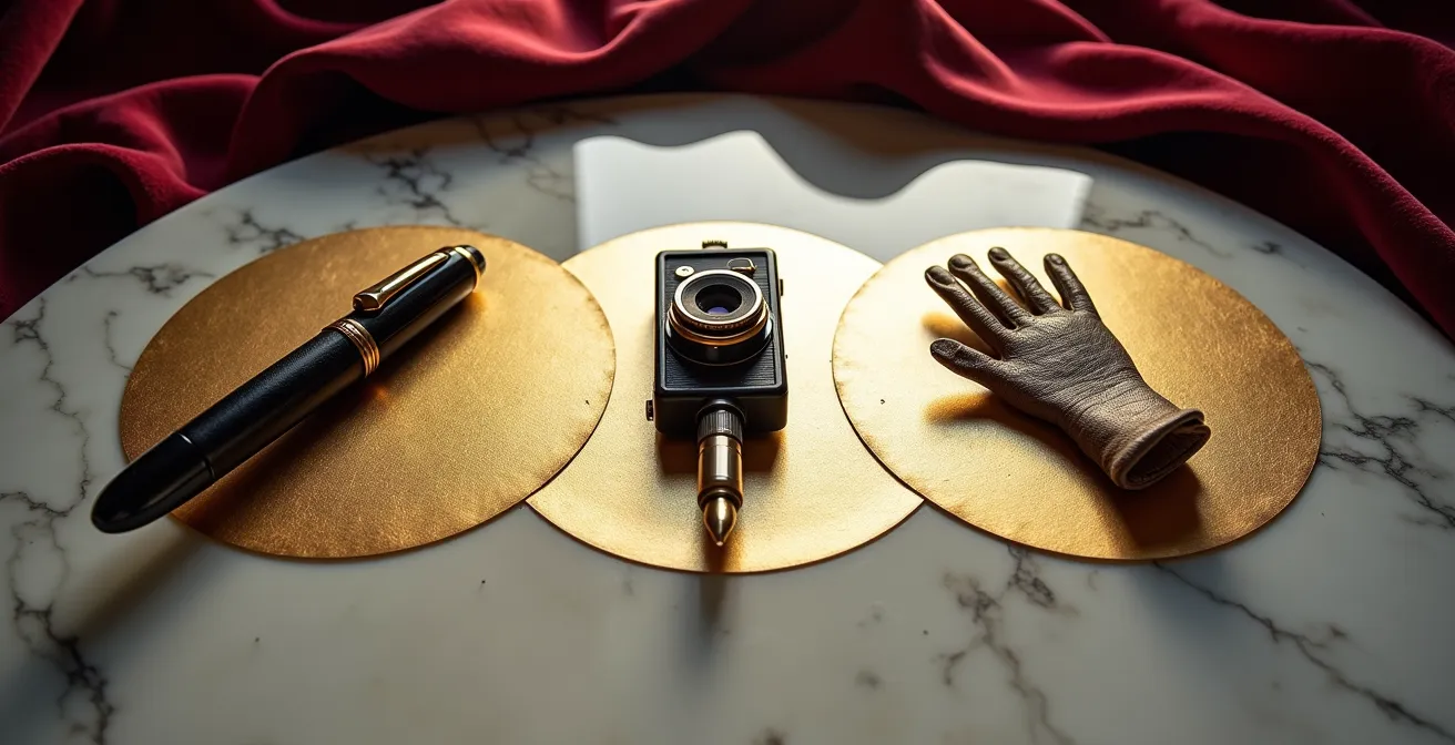 Visualización de red de contactos profesionales en el mundo del arte con círculos concéntricos